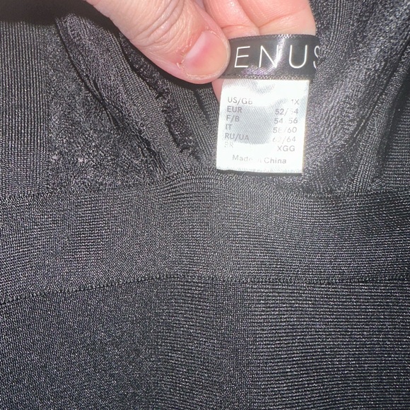 Venus bandage strappy dress in black, size 1x - Picture 4 of 4